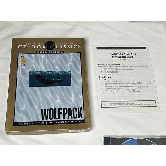 Wolfpack CD-ROM Classics Video Game Nova Logic Electronic Arts Win 95 MS-DOS CIB - Picture 2 of 6
